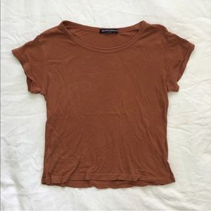 Rare brandy melville burnt orange mason shirt